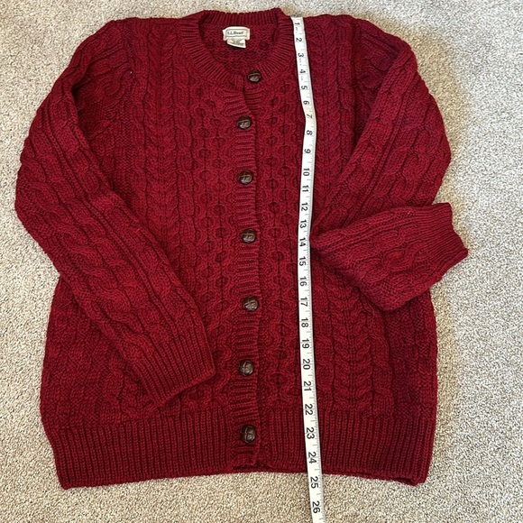 L.L. Bean Cable Cardigan Sweater - Picture 4 of 5